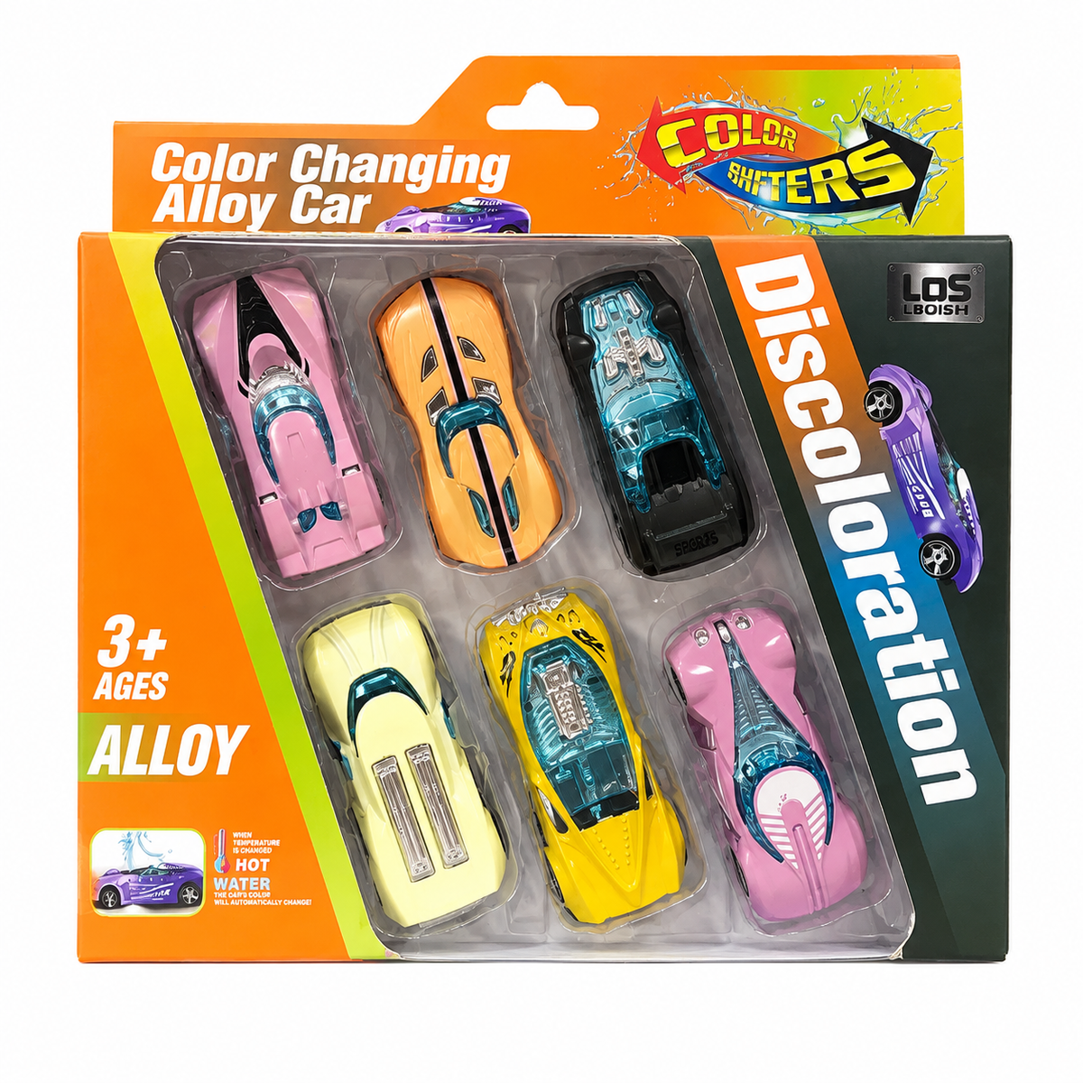 Color-Changing Alloy Cars – 6-Pack Magic