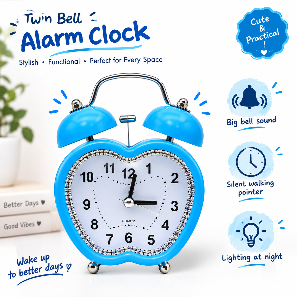 Apple Twin Bell Alarm Clock