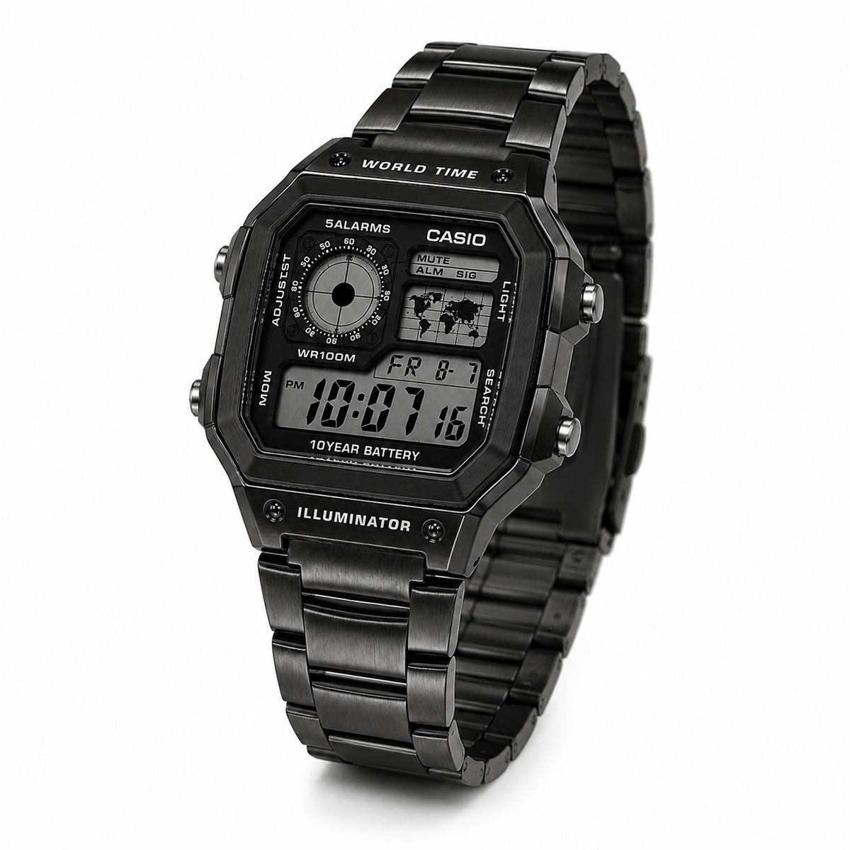Casio World Time – Timeless Black Metal Classic