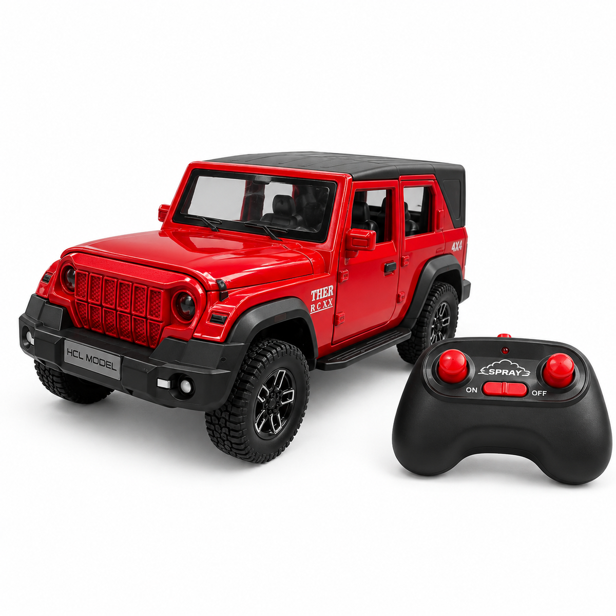 Thaarr RC 4x4 Jeep – Smoke & Lights ⚡