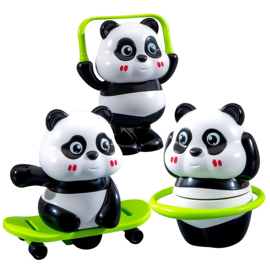 3-Piece Wind-Up Sports Panda Set