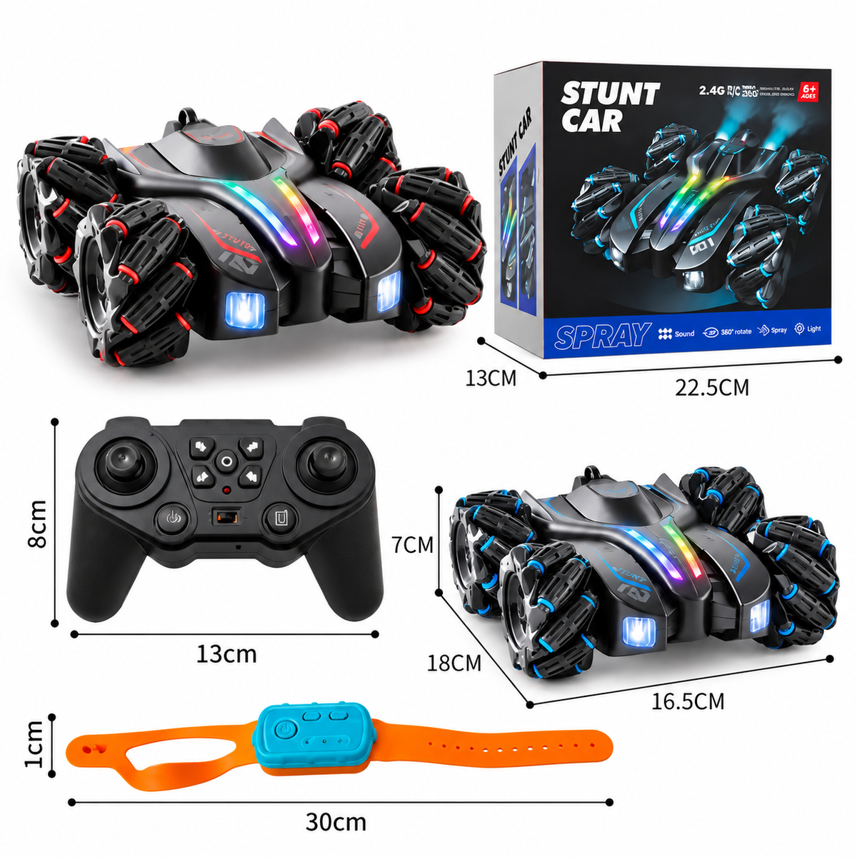 Stunt Car RC — Spins, Sprays & Splits