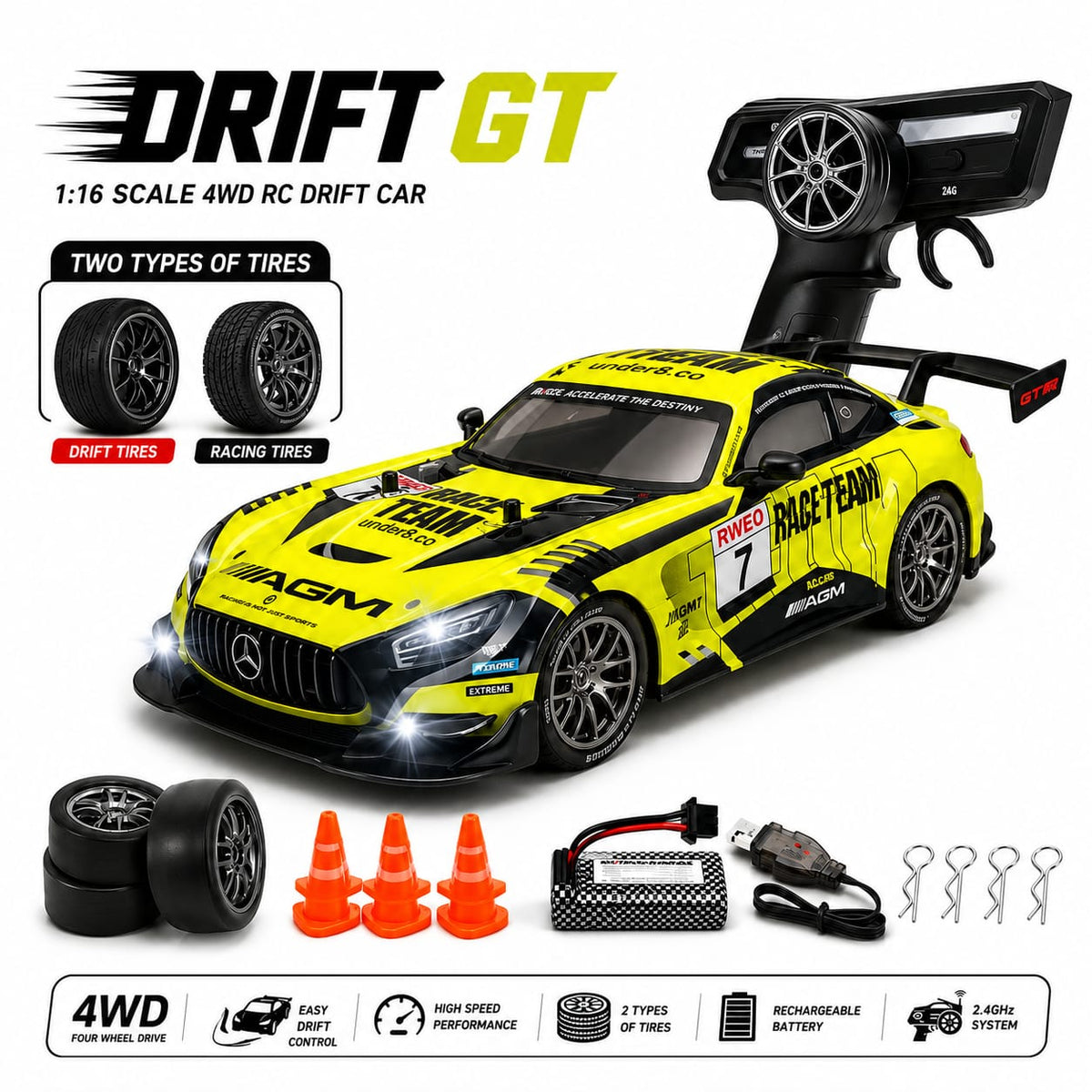 GT Drift King RC Car — Built to Slide, Not Break